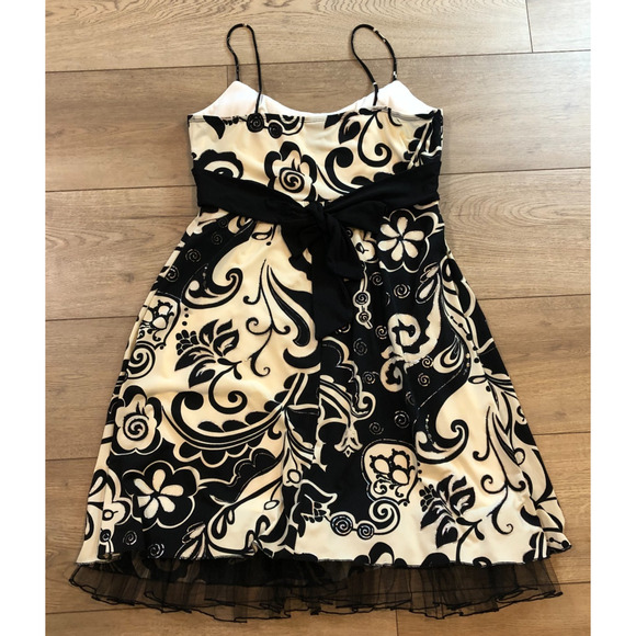 VTG Y2K Women Fit Flare Tie Babydoll Dress Lg Whimsigoth Fairy Grunge Lace Witch - Picture 2 of 10